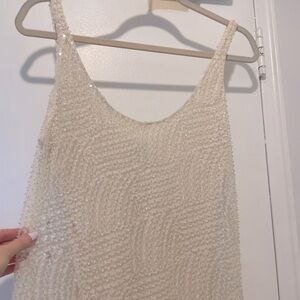 Zara Cream beaded maxi dress